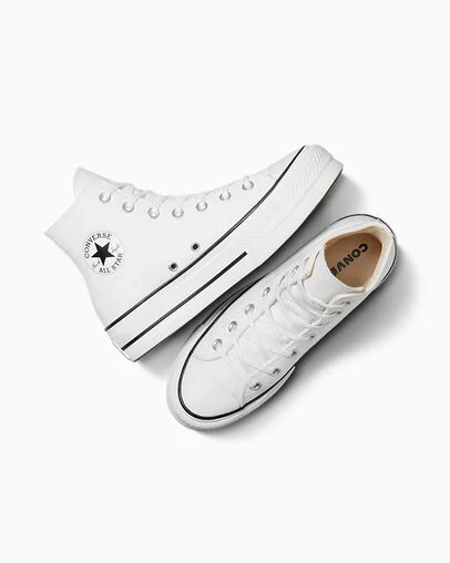 Chuck Taylor All Star Lift Platform Canvas White/Black/White, Angled View