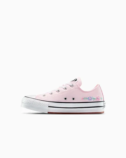 Chuck Taylor All Star EVA Lift Platform Embroidered Florals Sugar Berry/White/Black, Inner Side View