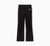 High-Rise Rib Knit Pants Black