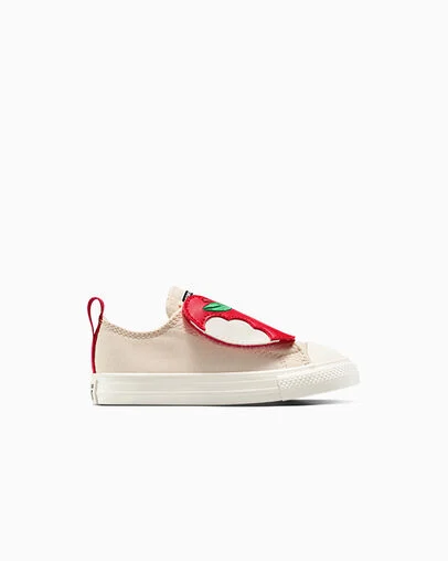Chuck Taylor All Star One Strap Easy-On Apples Light Dune/Red/Egret, Outer Side View