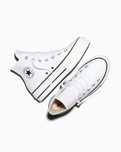Chuck Taylor All Star Lift Platform Canvas White/Black/White, Angled View