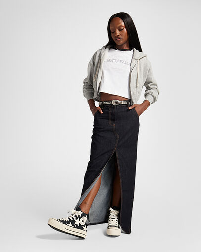 Chuck Taylor All Star Lift Large Stars Black/Natural Ivory/Egret, On Foot Shot 1