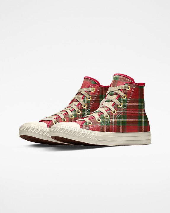 converse high tops checkered