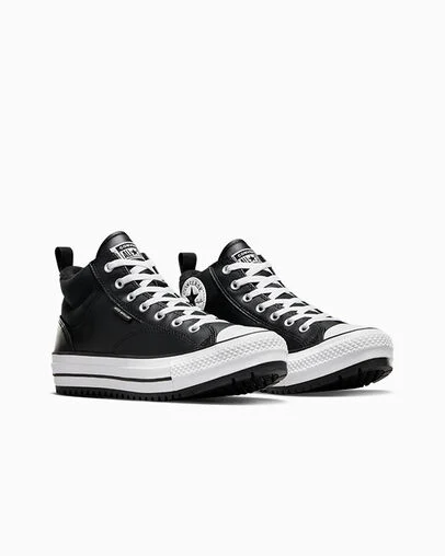 Chuck Taylor All Star Malden Street Boot Black/White/Black, Top and Side View