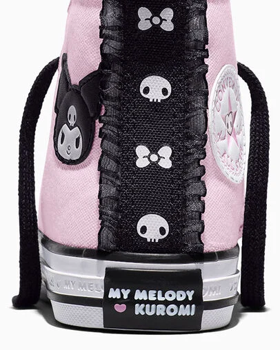 Converse x Hello Kitty&reg; and Friends Chuck Taylor All Star My Melody&trade; & Kuromi&trade; Pink/Brown/Black, Detail Angle View