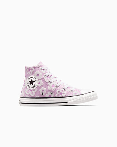 Chuck Taylor All Star Floral Chenille Stardust Lilac/Grape Fizz, Outer Side View