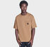 Brushed Cotton Box Patch T-Shirt Honey Stick Brown
