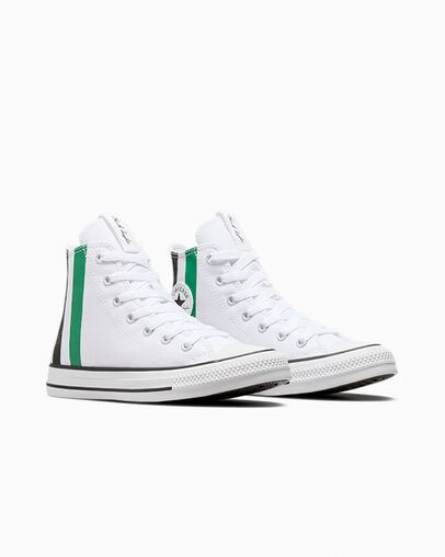Chuck Taylor All Star Home Team White/Green/Black, Top and Side View