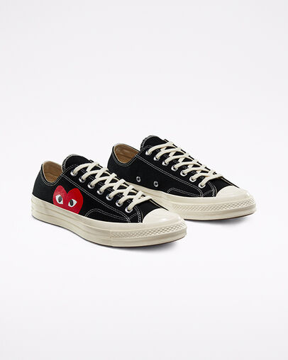 Converse x Comme des Gar&ccedil;ons PLAY Chuck 70 Black/White/High Risk Red