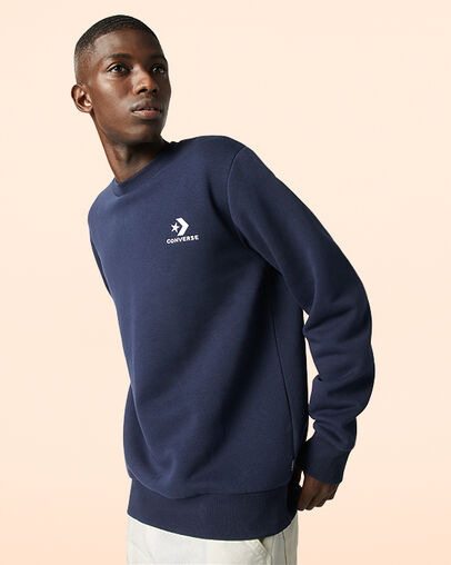 Star Chevron Embroidered Crew Obsidian