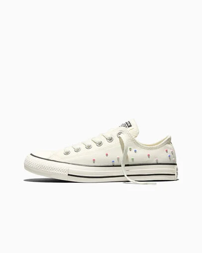 Chuck Taylor All Star Mini Studs Egret/Fresh Cut Green/Pink, Inner Side View