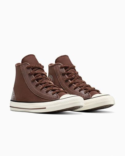 Chuck Taylor All Star Fleece Lined Totally Fudged/Totally Fudged, Top and Side View