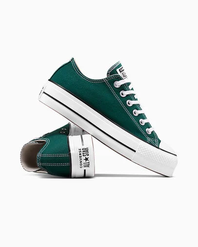 Chuck Taylor All Star Lift Platform Canvas Jaded Teal/White/Black, Detail Angle View