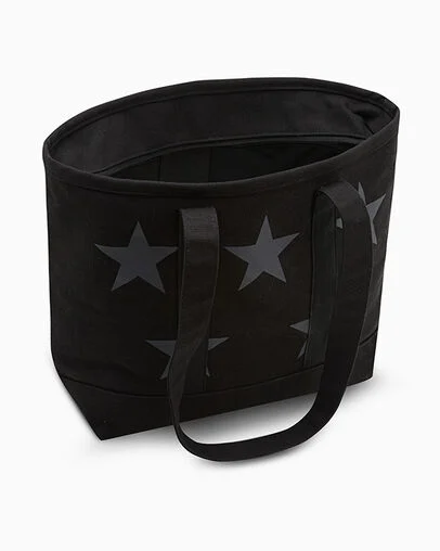 Five Star Canvas Tote Bag Black