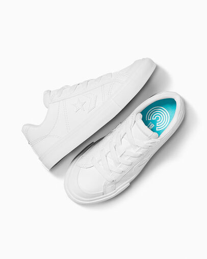 Converse Sport Casual Easy On White/White/White, Angled View