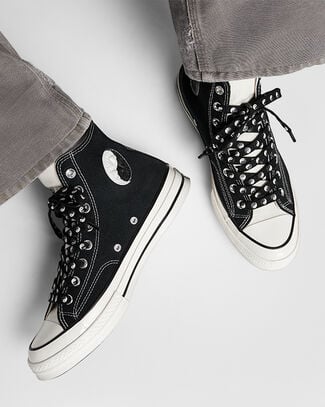 Chuck 70 All Star Yin-Yang Black/Egret/Black, Outer Side View