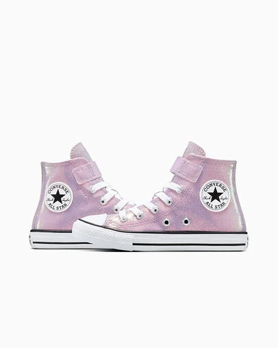 Chuck Taylor All Star Disco Glitter Easy On Altitude Lilac/White/Black, Detail Angle View