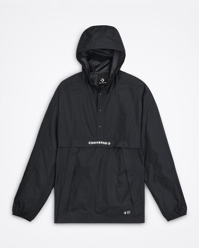 Packable Hooded Anorak Black