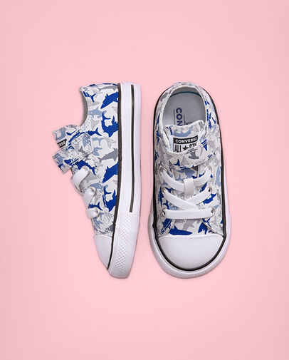 Shark Bite Easy On Chuck Taylor All Star Photon Dust/Rush Blue/White