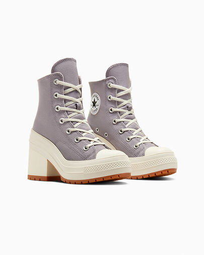 Chuck 70 De Luxe Heel Mauve Stone/Natural Ivory, Top and Side View