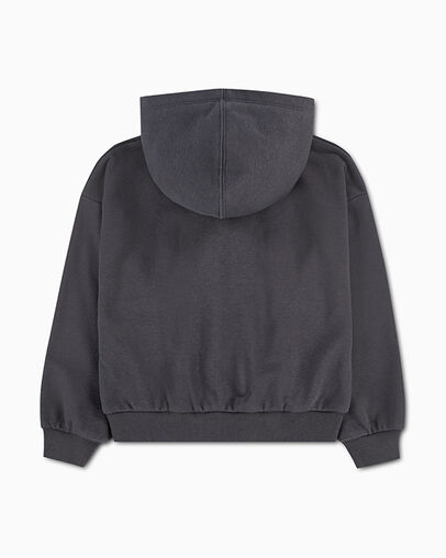 Leopard Chuck Taylor Patch Relaxed Hoodie Black/Dark Matter, Back View