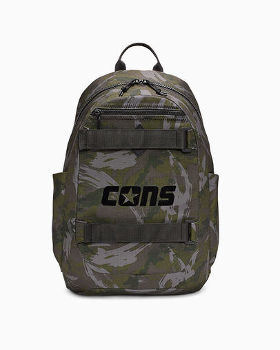 Camo Utility Backpack Paint Camo - Cave Green, Front View