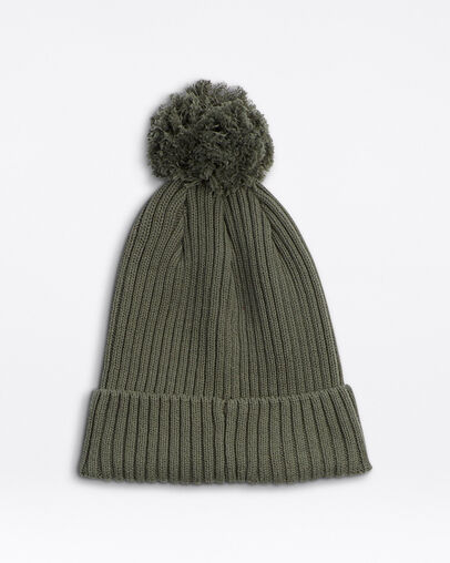 Rib Knit Pom Field Surplus, 3/4 View