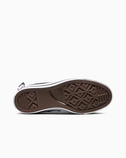 Chuck Taylor All Star Floral Bow Black/Vintage/New Found Bloom Pink, Outsole View