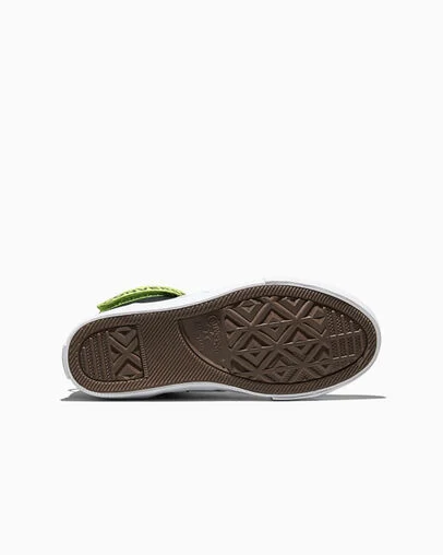 Pro Blaze Strap Leather Black/Neon Mantis Green/White, Outsole View