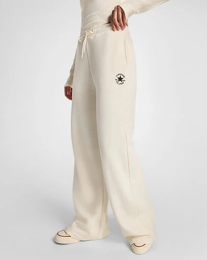 Fleece Pants Converse Egret, Front View