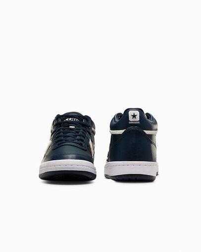 CONS Fastbreak Pro Leather and Nubuck Into The Void Black /Egret/White, Heel View
