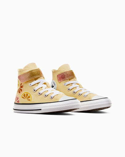Chuck Taylor All Star Easy On Citrus Like Butter Yellow/Donut Glaze/White, Top and Side View