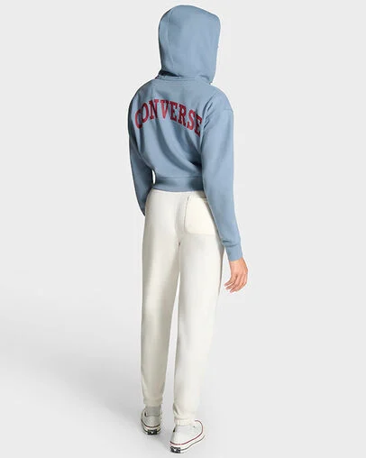 Retro Chuck Taylor Full-Zip Hoodie Yeti Breath Blue, Detail View