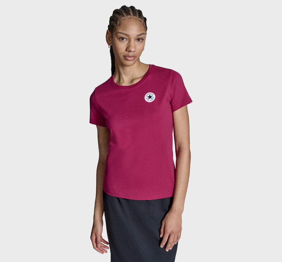 Retro Chuck Taylor All Star Patch T-Shirt Sporty Berry