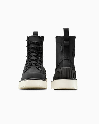 Chuck 70 Rugged Waterproof Boot Black/Black/Egret, Heel View