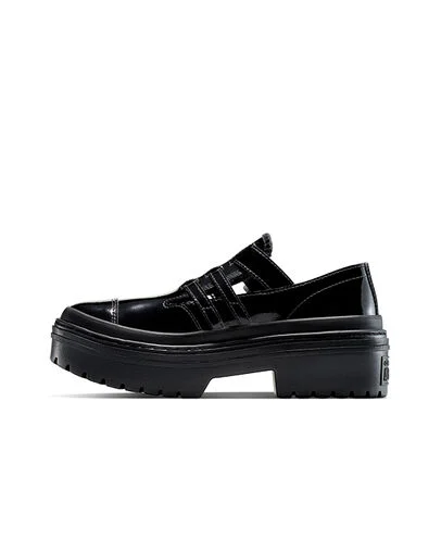 Chuck Taylor All Star Lugged Heel Mary Jane Platform Patent Leather Black/Black/Egret, Inner Side View