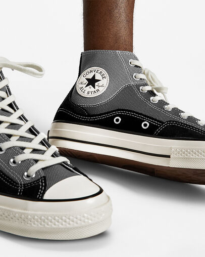 Chuck 70 Crafted Patchwork Mason/Cyber Grey/Black, On Foot Shot 2