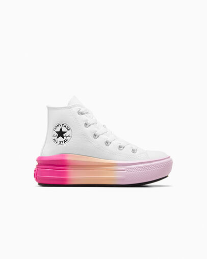 Chuck Taylor All Star Move Platform Bright Ombre White/Stardust Lilac, Outer Side View