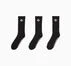 3-Pack Women's Embroidered Crew Socks Black