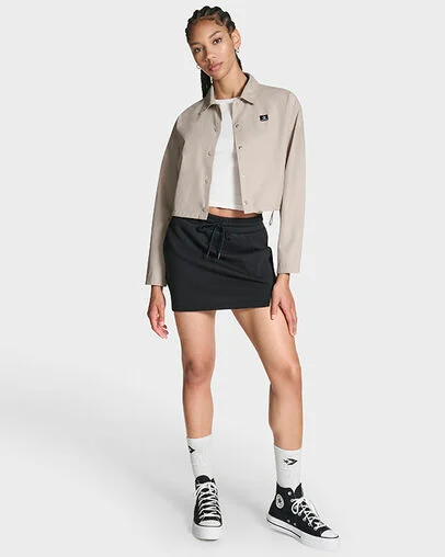 Cropped Parachute Shirt Papyrus, Back View