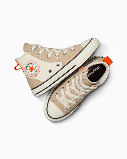 Chuck Taylor All Star Canvas Overlay Nutty Granola/Orange/Egret, Angled View