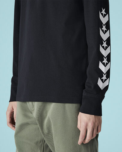 Space Star Chevron Long Sleeve Converse Black
