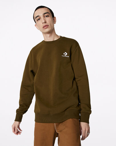 Star Chevron Embroidered Crew Surplus Olive