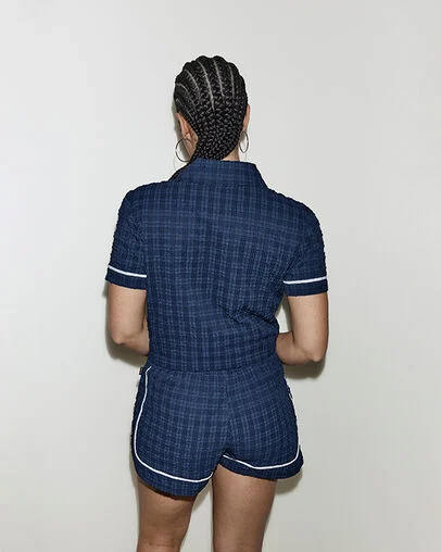 Festival Zip Polo Converse Navy, Detail View