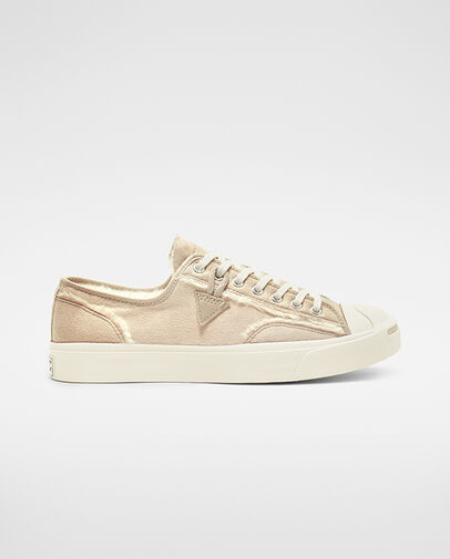Faux Fur-Lined Leather Jack Purcell Papyrus/Natural/Egret