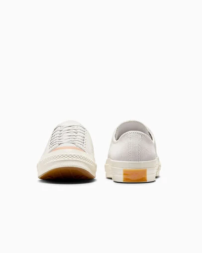 Chuck 70 Nubuck & Vachetta Barely Grey/Vachetta Beige, Heel View