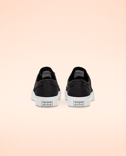 Faux Fur-Lined Leather Jack Purcell Black/Egret/White