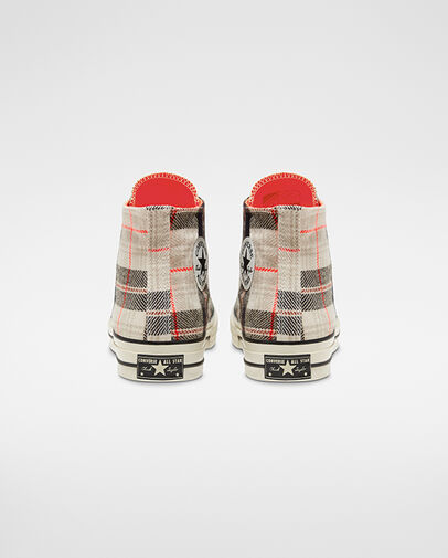 Plaid Chuck 70 Pale Putty/Bright Crimson