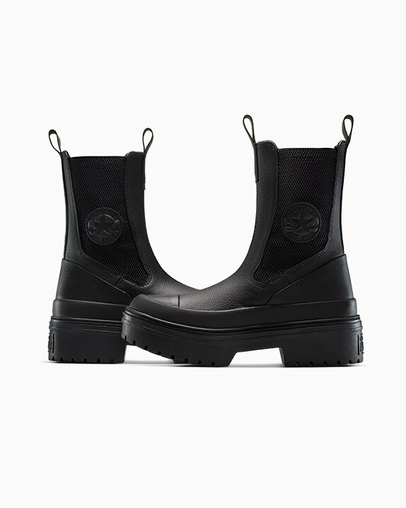 s*n様 CONVERSE ALL STAR ブラックチェルシーブーツ Chuck Taylor All Star Lugged Heel Chelsea Boot Women's High Top
