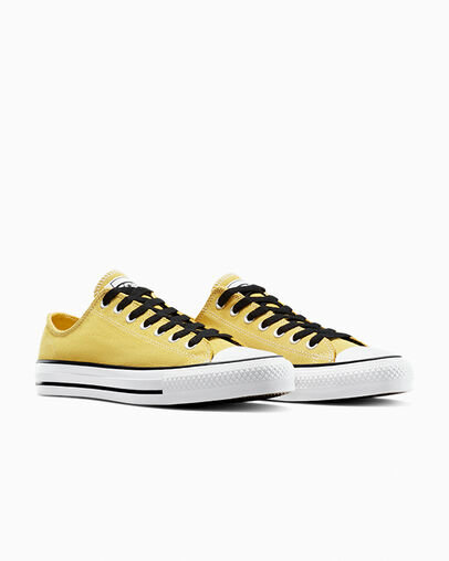 CONS Chuck Taylor All Star Pro Suede Bananas/Black/White, Top and Side View